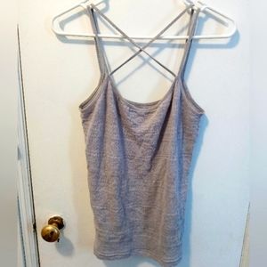 Aeropostale cross straps lacy cami sz L